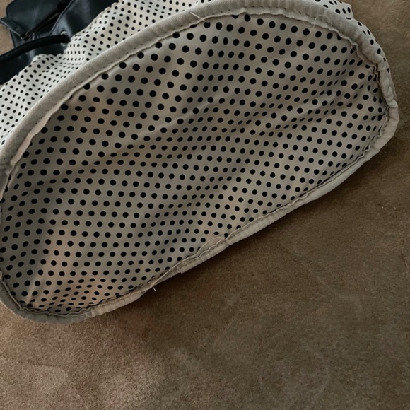 Madden Girl Black Floral Backpack with Polka Dot Interior - Picture 8 of 16